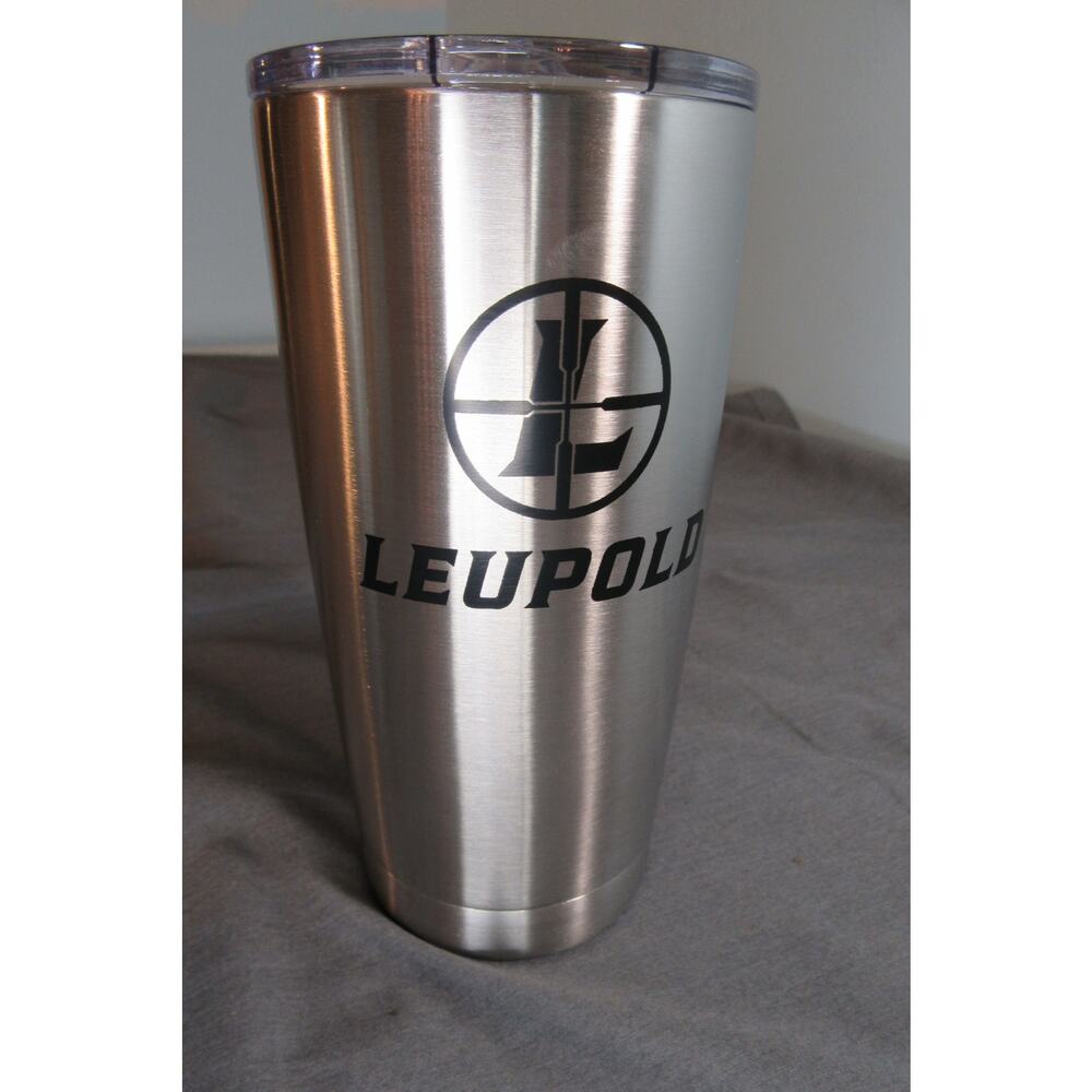 Leupold 20 Ounce Tumbler With Lid Stainless Steel Color New in Box 7 Inches